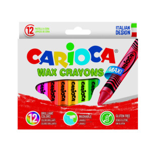 Wax Crayons Jumbo Carioca Box 12Pcs