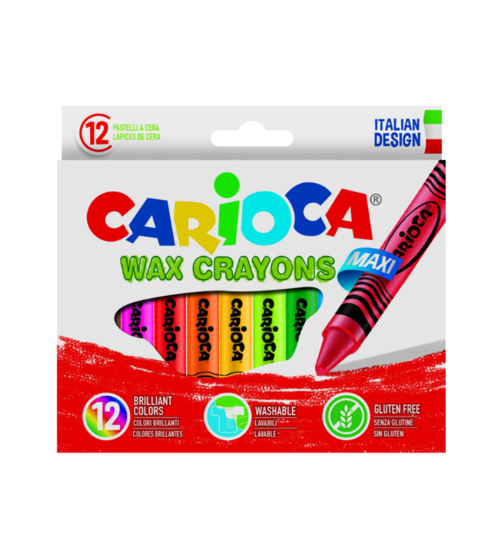 Wax Crayons Jumbo Carioca Box 12Pcs