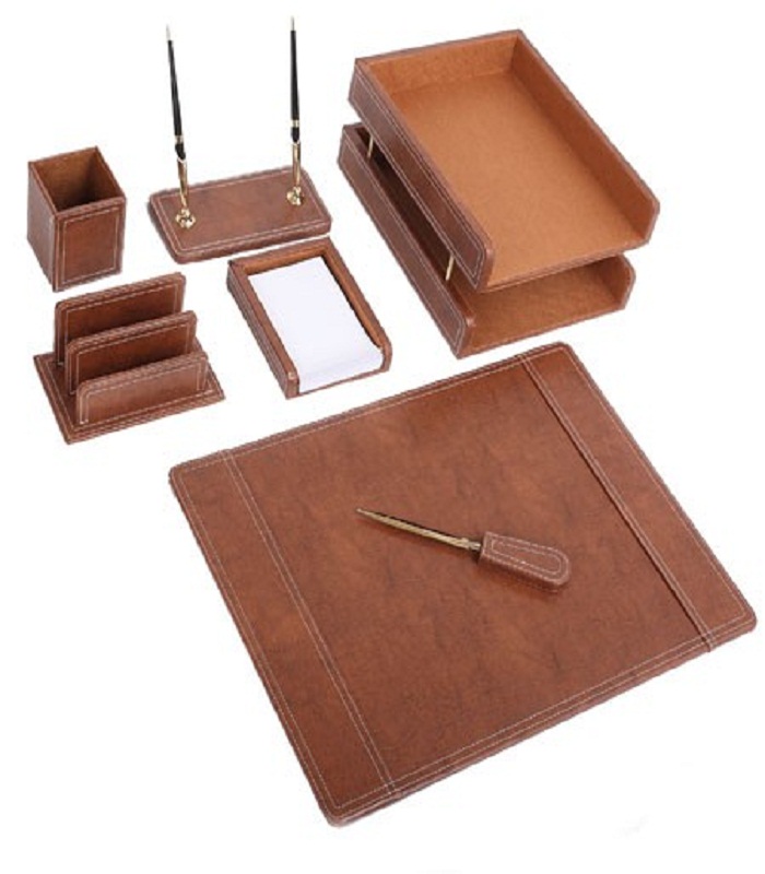 Leather Desk Set 7 PCS