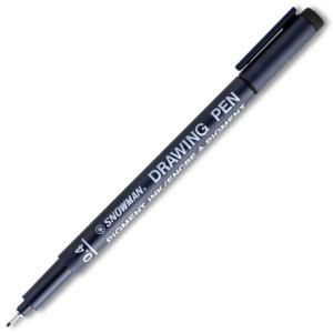 Snowman Drawing Pen Technical Drawing Pen 0.4 BLACK