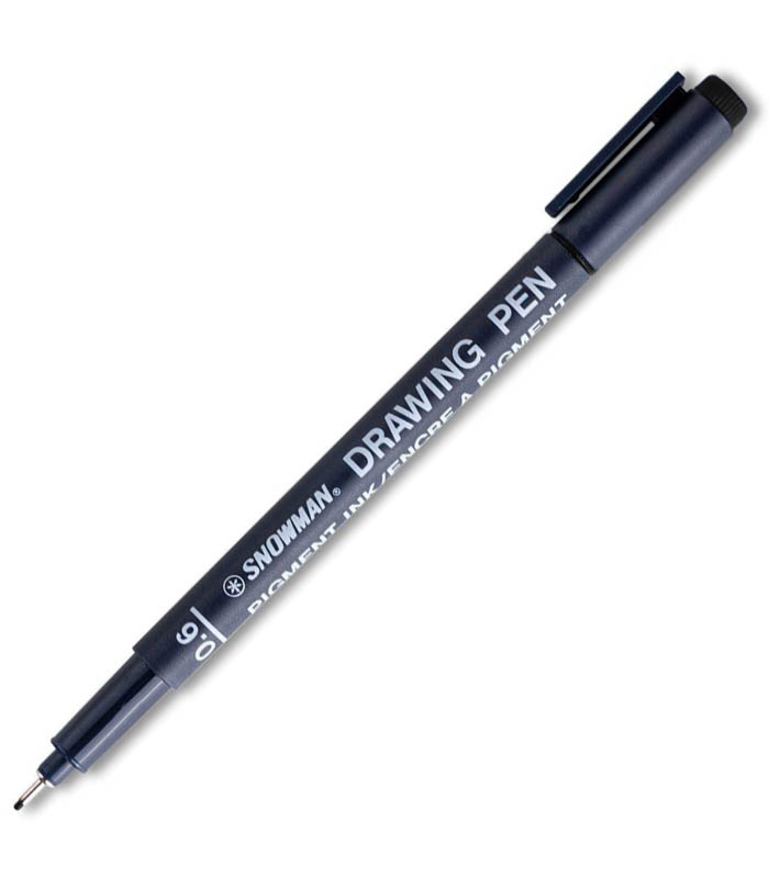 Snowman Drawing Pen Technical Drawing Pen 0.6 BLACK