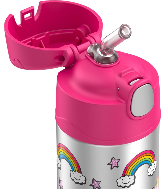 Thermos® FUNTAINER® 355 ml STAINLESS STEEL WATER BOTTLE WITH STRAW CHUBBY UNICORN