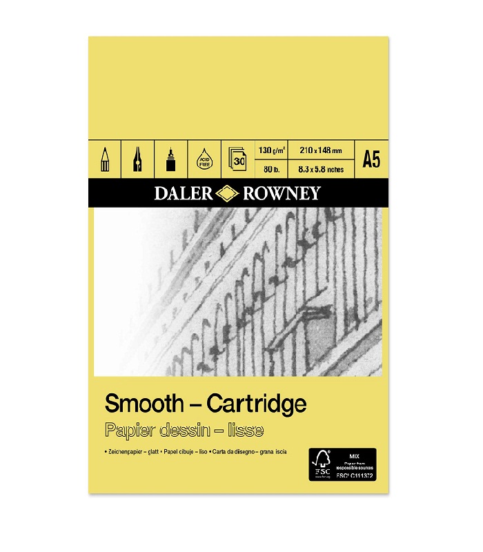 Daler Rowney SMOOTH CARTRIDGE PAD 130G 30SH