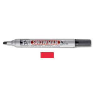 Snowman CG12T Permanent Marker, Red