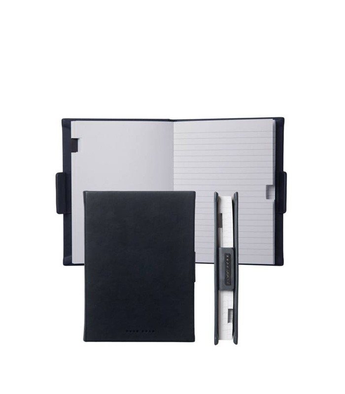 HUGO BOSS HNM633N Lined A6 notepad with leather-effect case