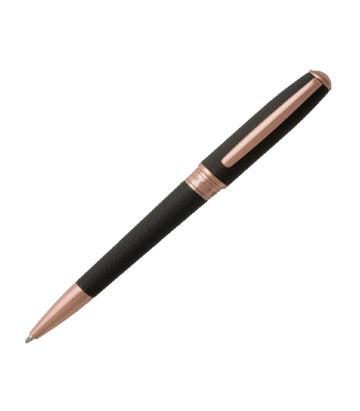 Hugo Boss HSW7444E Essential Rose Gold Ballpoint pen Lacquer  Black