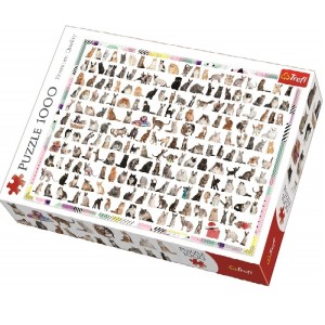 Trefl 1000 Piece Adult Large 208 Cats Breeds Cute Cuddly Photo Jigsaw Puzzle