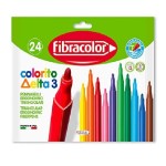 ETFELT Fibracolor Colorito Delta 3 Pack of 24 Triangular Markers Fine Tip 3 mm