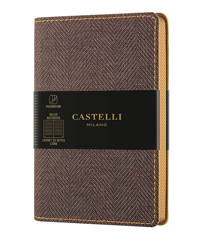 Castelli Milano HARRIS Tobacco Brown Notebook Flexible cover