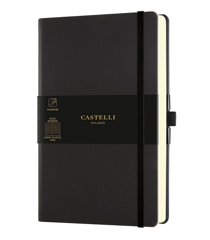 Castelli Milano AQUARELA Black Sepia Notebook Rigid cover