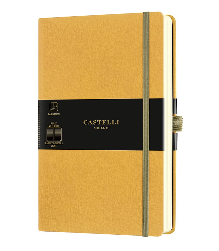 Castelli Milano AQUARELA Mustard Notebook Rigid cover