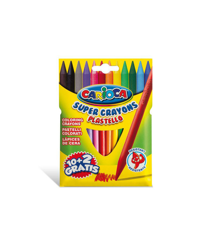 Pastel Crayons Carioca Round, 12 pieces