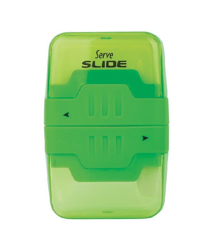 Serve Slide - Fluo Colours Eraser & Sharpener