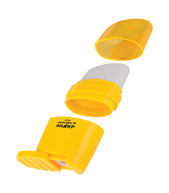 Serve Double Sharp - Fluo Colours Eraser & Sharpener