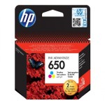 HP 650 Ink Cartridge, Tri-Color - CZ102AK