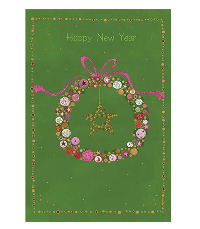 Editor : Christmas Greeting Card with Wreath Themes