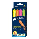 Amos Dry Highlighter With Fluorescent Solid Lead - 4 Colors