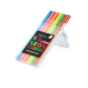 Staedtler Triplus Fibre-tip Pen Fine Tip 1 mm Line Width Assorted Neon Colors