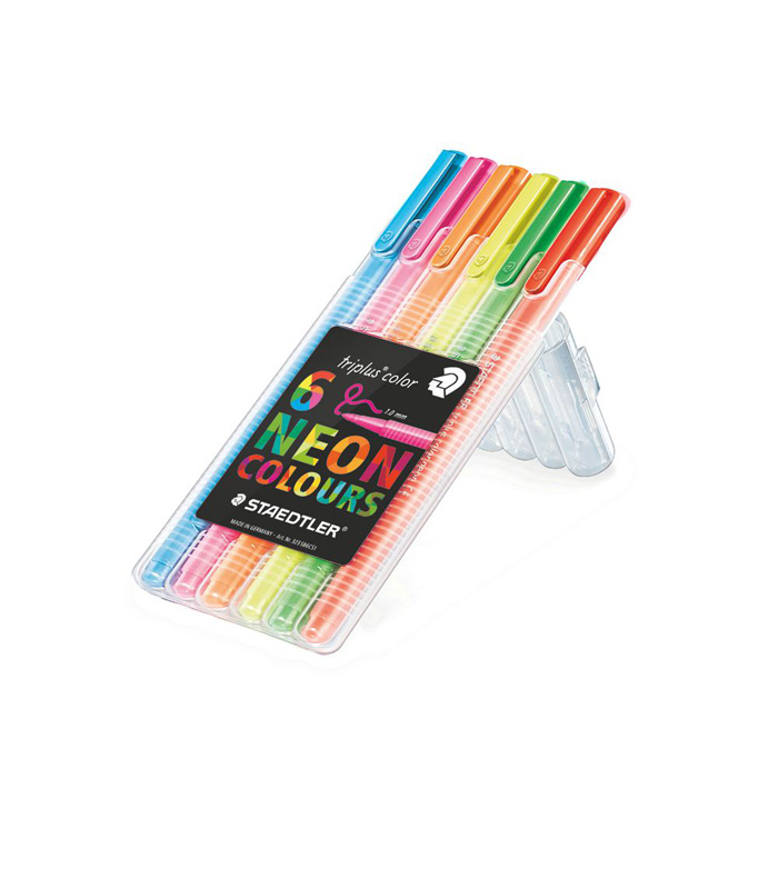 Staedtler Triplus Fibre-tip Pen Fine Tip 1 mm Line Width Assorted Neon Colors