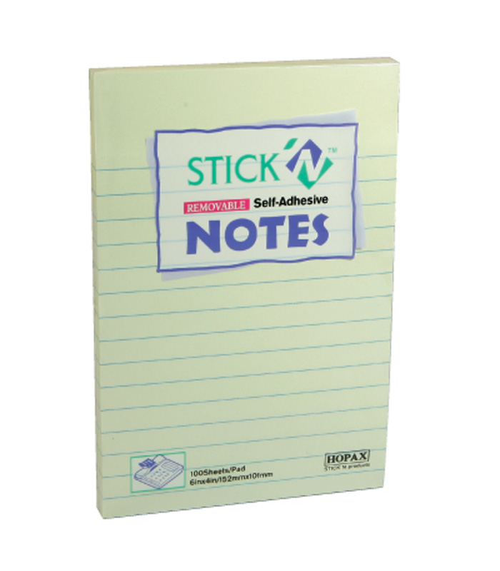 Hopax Stick'n 21056 6 x 4, Line,100 sheets,Pastel paper