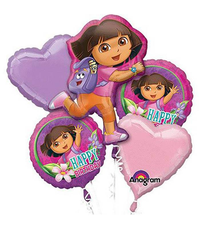 Dora The Explorer Foil Balloon Bouquet
