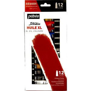 Pebeo Oil paints in carton box with suspension tube 12 ml.