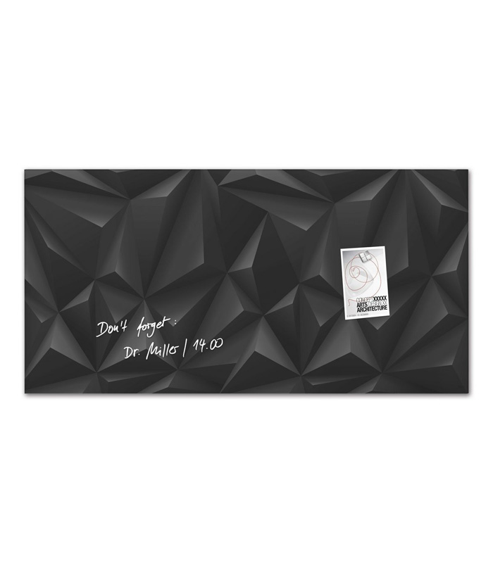 Sigel Magnetic Glass Board artverum® Black-Diamond