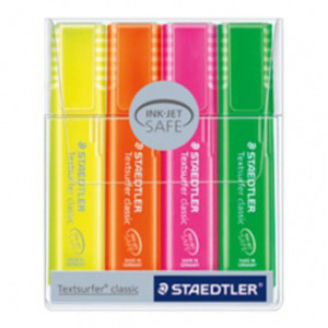Staedtler Highlighter Rainbow Colours Textsurfer Classic (Pack of 4)