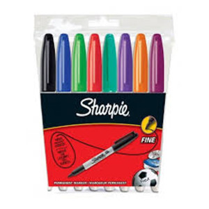 Sharpie Permanent Markers 8 Pack P.  Assorted