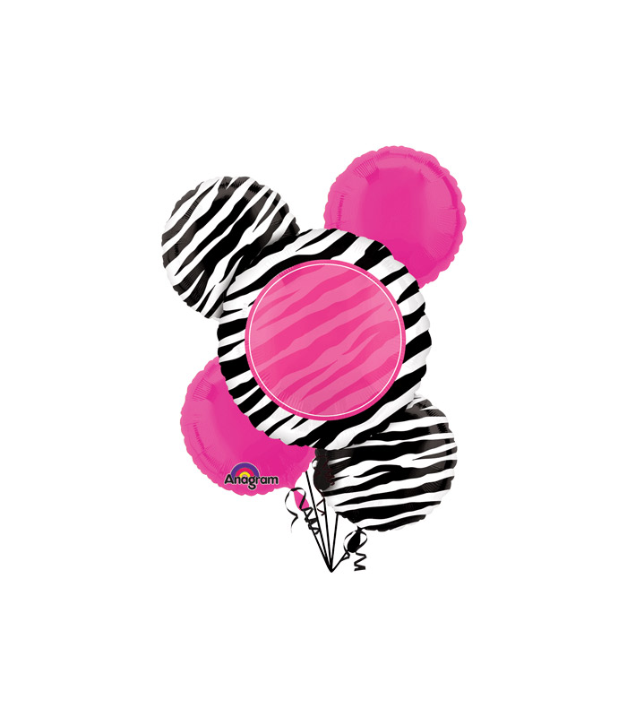 Zebra Party Bouquet of Balloons