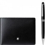 MONTBLANC Meisterstück Set Platinum Classique Ballpoint Pen with Wallet 6cc