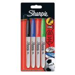 Sharpie Permanent Marker Fine Assorted (Pack of 4)