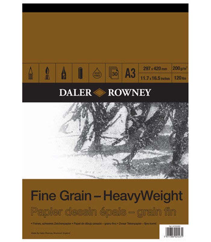 Daler Rowney Fine Grain Heavyweight Gummed Pad A4