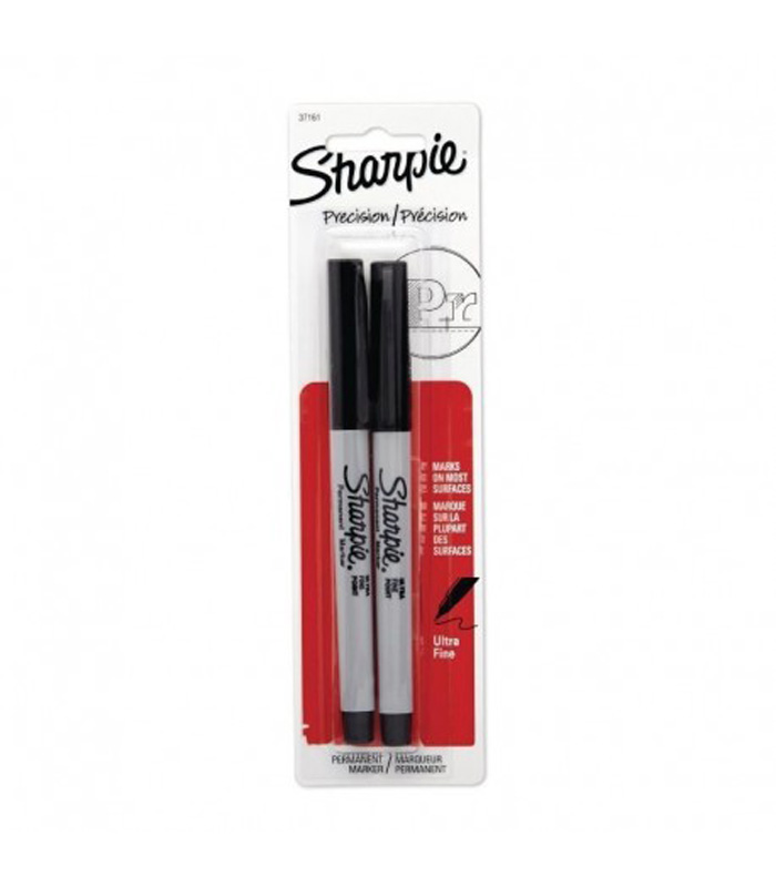 Sharpie Ultra Fine Permanent Marker Black Pack of 2
