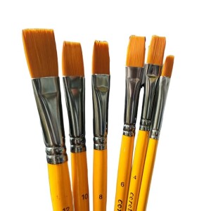 Artist set of 6 Flat brushes